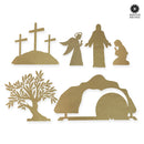Holy Week Easter Advent - A Simple Family Tradition - Christian Easter Resurrection Scene Set