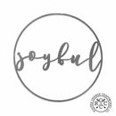 Minimalist Christmas Greetings - Round Metal Holiday Sign for Front Door