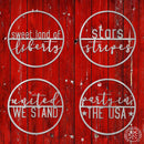 Minimalist Summer Greetings - Patriotic or Summer Metal Sign for Front Door Wreath