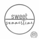 Minimalist Summer Greetings - Patriotic or Summer Metal Sign for Front Door Wreath