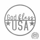 Minimalist Summer Greetings - Patriotic or Summer Metal Sign for Front Door Wreath