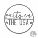 Minimalist Summer Greetings - Patriotic or Summer Metal Sign for Front Door Wreath