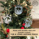 Nativity Ornaments - 5 pack - Metal Christmas Tree Ornaments