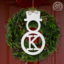 Single Letter Holiday Monogram Collection - Personalized Metal Sign Decorations