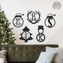 Single Letter Holiday Monogram Collection - Personalized Metal Sign Decorations