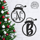 Single Letter Holiday Monogram Collection - Personalized Metal Sign Decorations