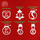 Single Letter Holiday Monogram Collection - Personalized Metal Sign Decorations