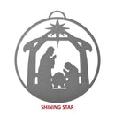 Nativity Ornaments - 5 pack - Metal Christmas Tree Ornaments