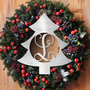 Single Letter Holiday Monogram Collection - Personalized Metal Sign Decorations