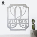 Embellished Monogram Metal Sign – Custom Last Name Wall Decor | Wedding Gift | Family Name Sign | Housewarming Gift