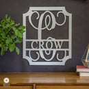 Embellished Monogram Metal Sign – Custom Last Name Wall Decor | Wedding Gift | Family Name Sign | Housewarming Gift