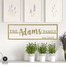 Family Name Plaque - Personalized Last Name Established Sign for Home