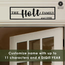 Family Name Plaque - Personalized Last Name Established Sign for Home