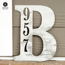 Letter Address Plaque - 3 Sizes - Metal Personalized Address Numbers for House