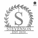 Magnolia Personalized Monogram - Custom Name Monogram Home Decor, Established Sign