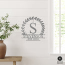 Magnolia Personalized Monogram - Custom Name Monogram Home Decor, Established Sign