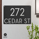 Modern Address Plaque - 4 Sizes - Personalized Address Plaque with Street Name and House Numbers