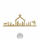 Single Piece Nativity - Indoor Metal Nativity Set with Figurines