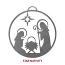 Nativity Ornaments - 5 pack - Metal Christmas Tree Ornaments
