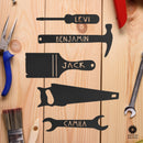 Tools with Name - 3 pack - Custom Father's Day Gifts Wall Decor