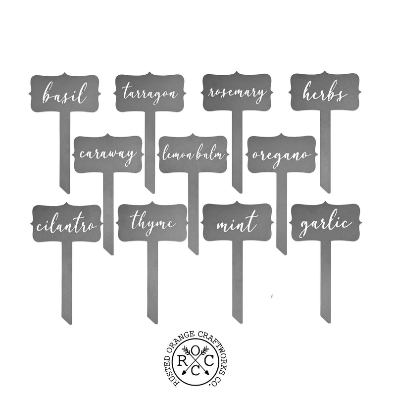 Window Garden Markers - Your Favorite 5 - Herb Garden Plant Identification Stakes