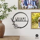 Flower Shop Collection - Personalized Family Custom Name Wall Sign for Wreath