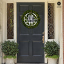 Established Circle Name and Date Monogram - Custom Wreath Hanger Wall Decor