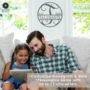 Established Circle Name and Date Monogram - Custom Wreath Hanger Wall Decor