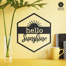 Hexagon Door Greetings - Welcome to Our Home Modern Rustic Word Art