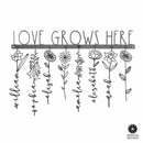 XL Our Family Garden - Personalized Birth Month Flowers Family Name Sign Mother's Day Gift