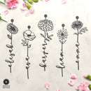 XL Our Family Garden - Personalized Birth Month Flowers Family Name Sign Mother's Day Gift