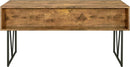 Rustic 63 Inch Writing Desk with Four Storage Drawers