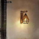 Rustic bamboo wicker wall lamp – bedroom rattan sconce