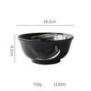 Rustic black ceramic sushi plate and bowl set dining room gold accent