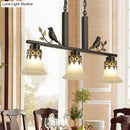 Rustic black & gold bird island light fixture dining room chandelier