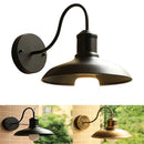 Rustic black gooseneck light fixture outdoor garage wall sconce