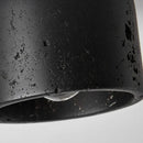 Rustic black travertine ceiling light for entrance hallway