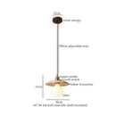 Rustic brass and ceramic glass ball led pendant light dining room