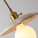 Rustic brass and ceramic glass ball led pendant light dining room