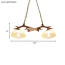 Rustic bronze antler island lamp – dining room traditional suspension