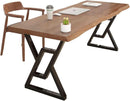 Rustic Brown 55 Inch Solid Wood Computer Desk Home Office