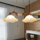 Rustic brown antler traditional bell island pendant – bedroom light