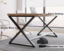 Rustic Oak 55 Inch Computer Desk For Home Office Modern