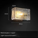 Rustic dark brown glass wall sconce lamps living room led decor