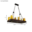 Wood Amber Candle Fixture