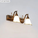 Rustic distressed white glass wall light bathroom vanity 110v-120v