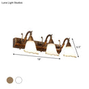 Rustic distressed white glass wall light bathroom vanity 110v-120v