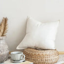 Rustic earthy tones linen fringed pillow cover living room decor