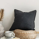Rustic earthy tones linen fringed pillow cover living room decor