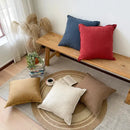 Rustic earthy tones linen fringed pillow cover living room decor